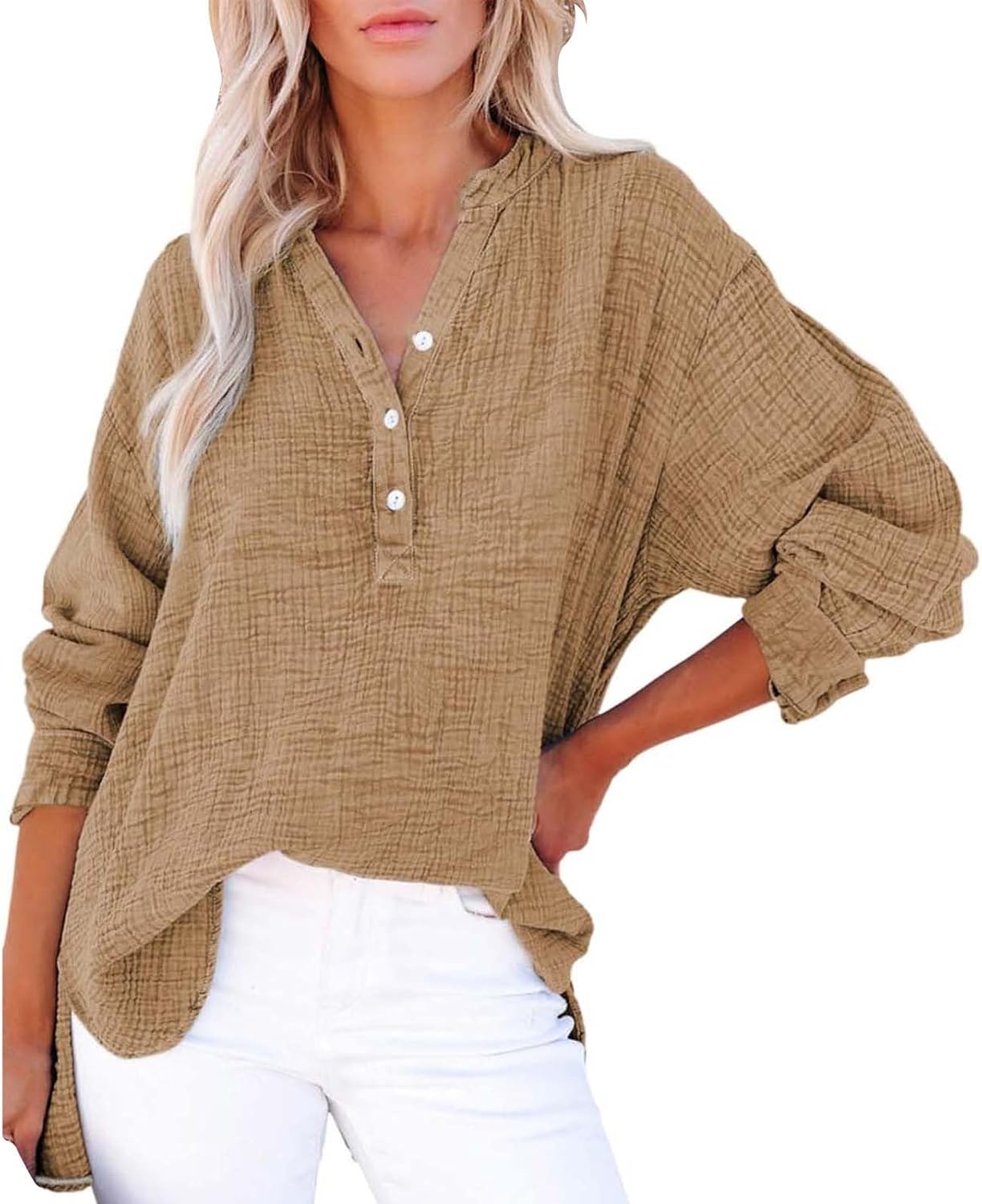BreezyEase™ Oversized Button Shirt