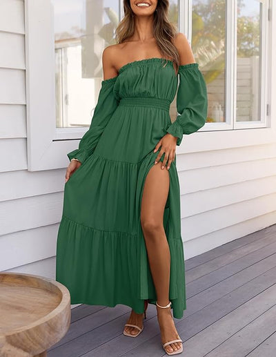 LAVA™ | Off-Shoulder Boho Maxi Dress