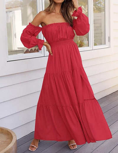 LAVA™ | Off-Shoulder Boho Maxi Dress