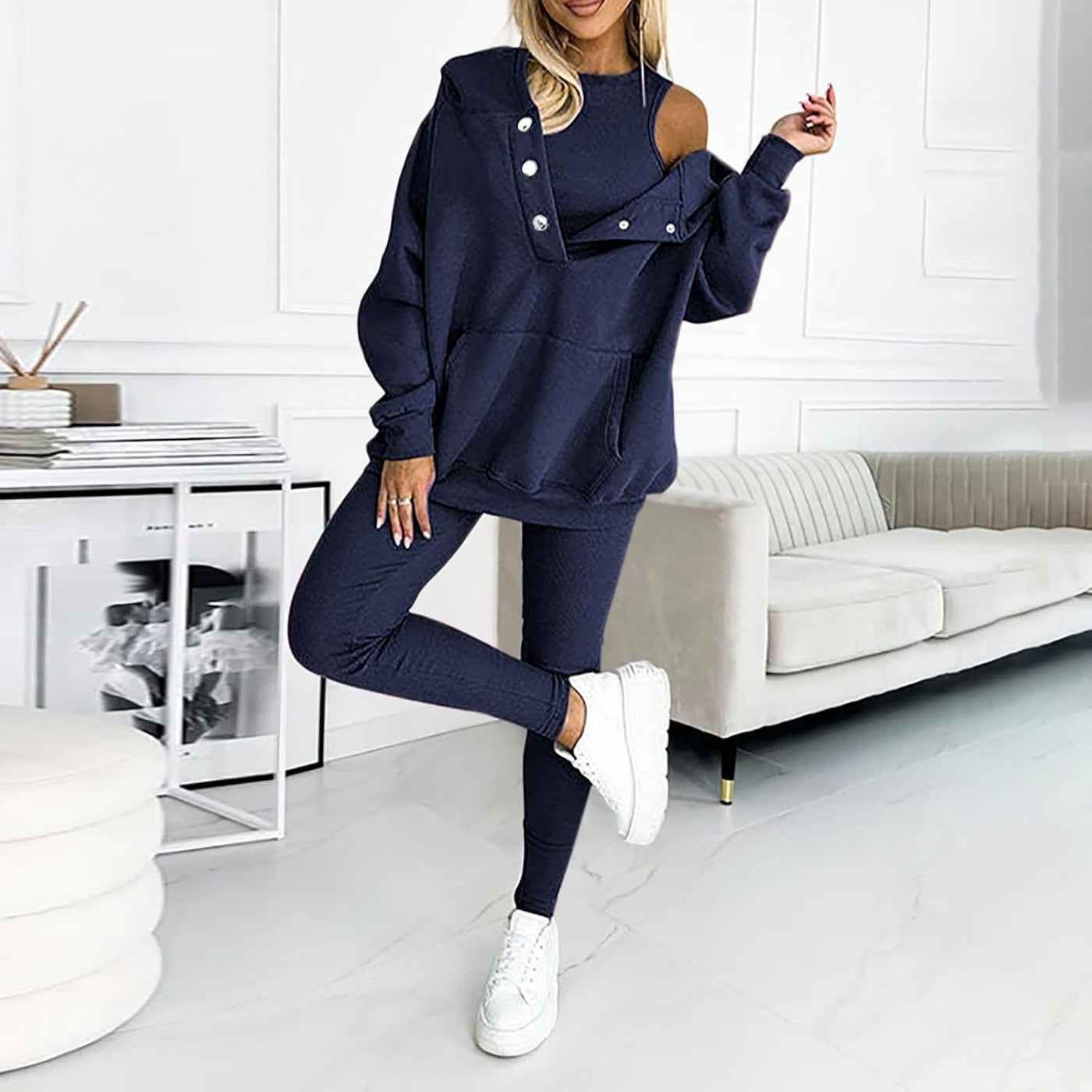 Calmlily™ | 3-Piece Oversized Hoodie & Sweat Set