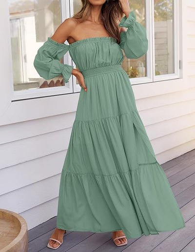LAVA™ | Off-Shoulder Boho Maxi Dress