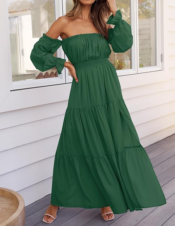 LAVA™ | Off-Shoulder Boho Maxi Dress