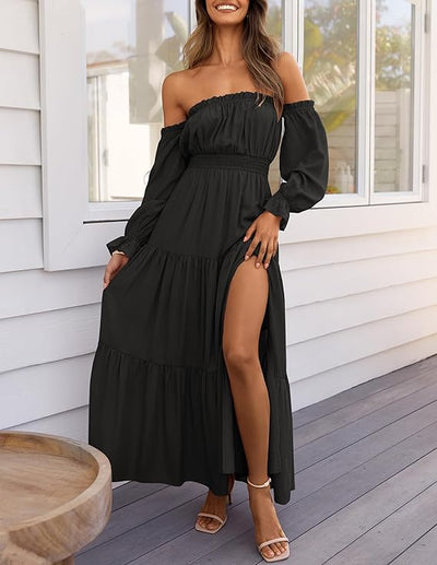 LAVA™ | Off-Shoulder Boho Maxi Dress