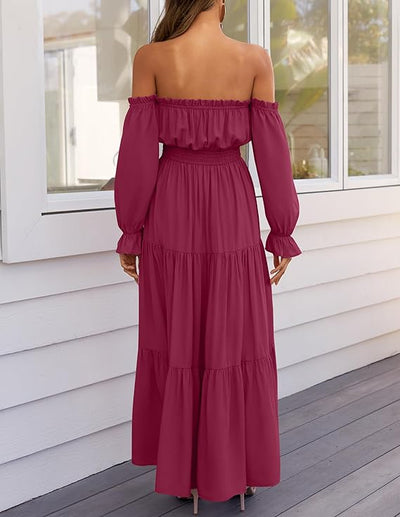 LAVA™ | Off-Shoulder Boho Maxi Dress