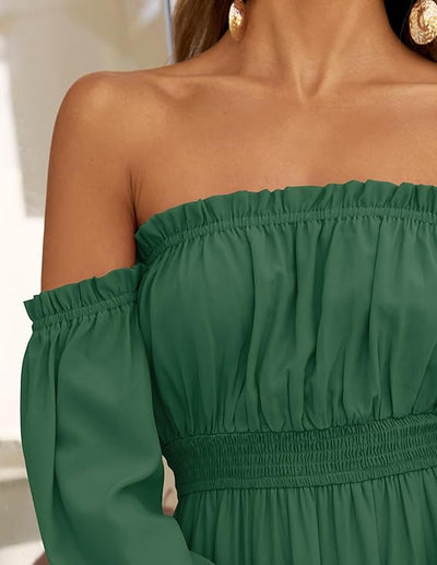 LAVA™ | Off-Shoulder Boho Maxi Dress