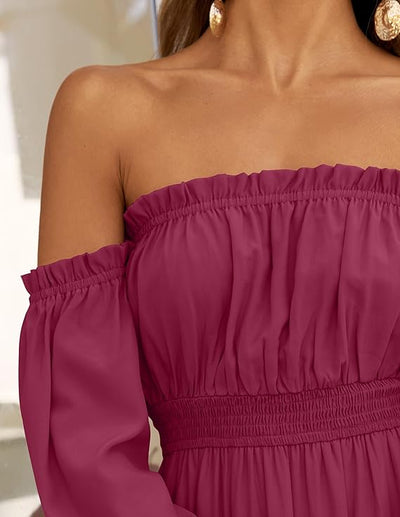 LAVA™ | Off-Shoulder Boho Maxi Dress