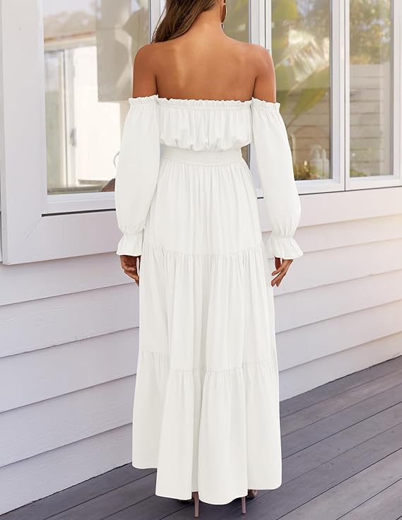 LAVA™ | Off-Shoulder Boho Maxi Dress