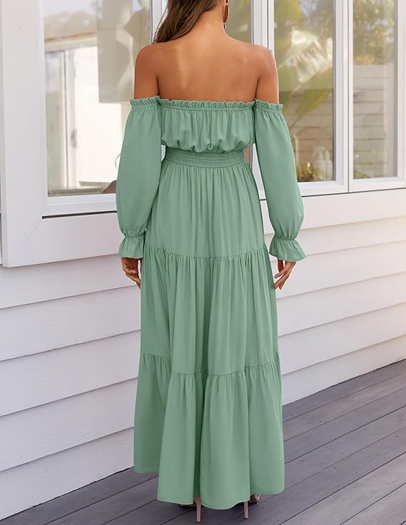 LAVA™ | Off-Shoulder Boho Maxi Dress