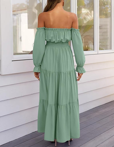 LAVA™ | Off-Shoulder Boho Maxi Dress