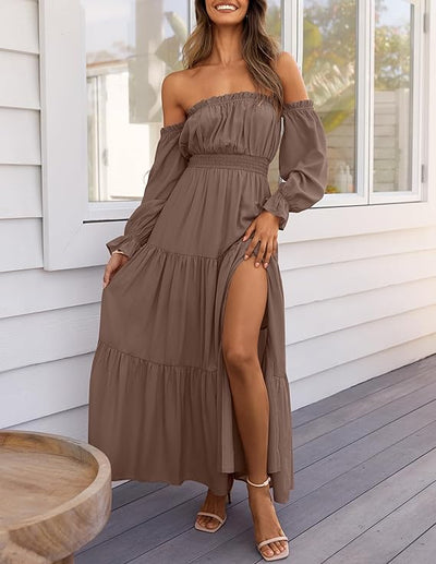 LAVA™ | Off-Shoulder Boho Maxi Dress