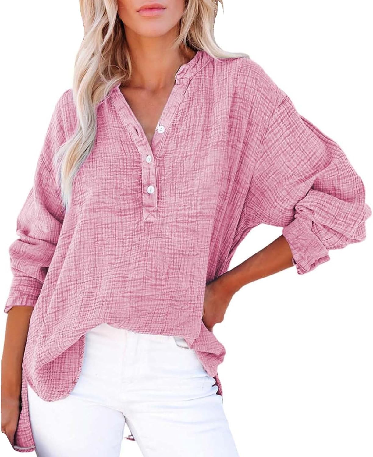 BreezyEase™ Oversized Button Shirt