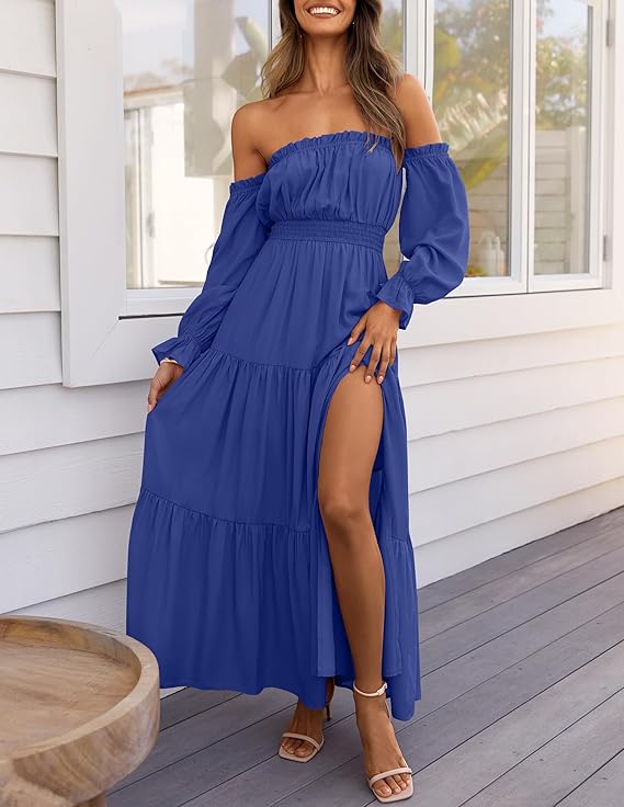 LAVA™ | Off-Shoulder Boho Maxi Dress