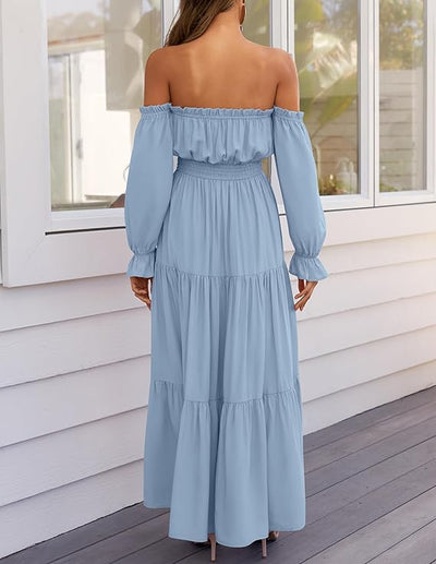 LAVA™ | Off-Shoulder Boho Maxi Dress