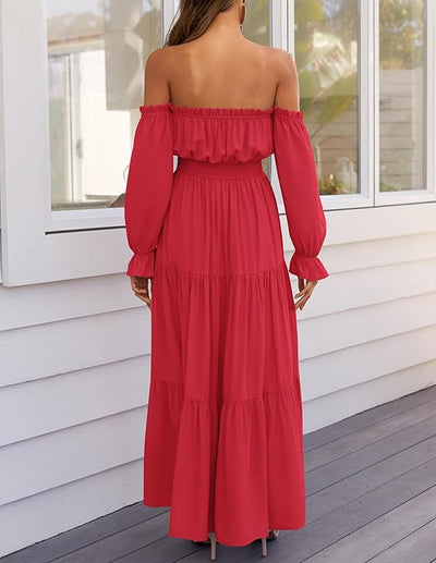 LAVA™ | Off-Shoulder Boho Maxi Dress