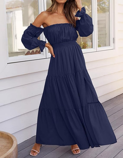 LAVA™ | Off-Shoulder Boho Maxi Dress