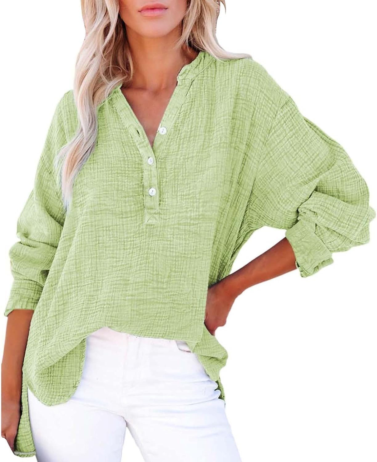 BreezyEase™ Oversized Button Shirt
