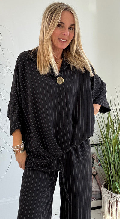 The Harper Striped Casual Suit