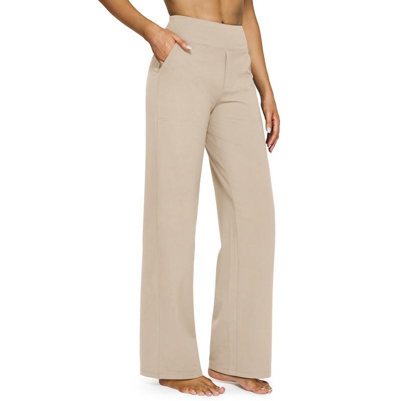 High-waist wide leg casual pants