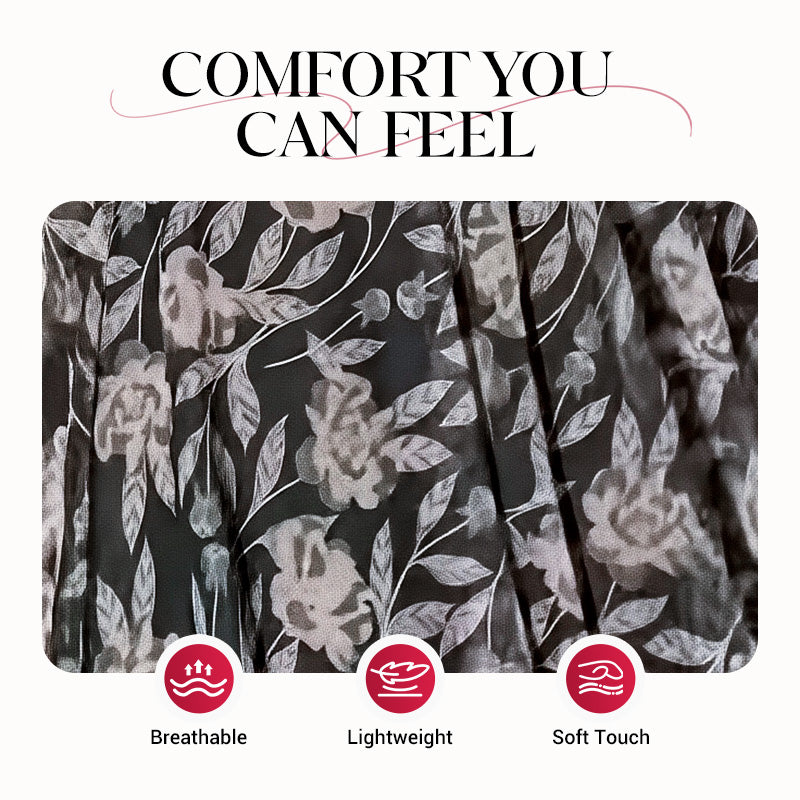 Solenne – Off-Shoulder Print Dress