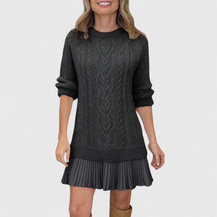 Veloria™ | Elegant Knit Sweater Dress