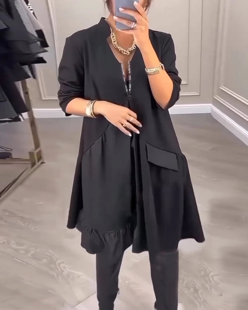 Artemisia™ | Artistic Spirit V-Neck Dress