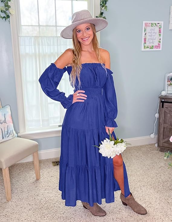 LAVA™ | Off-Shoulder Boho Maxi Dress