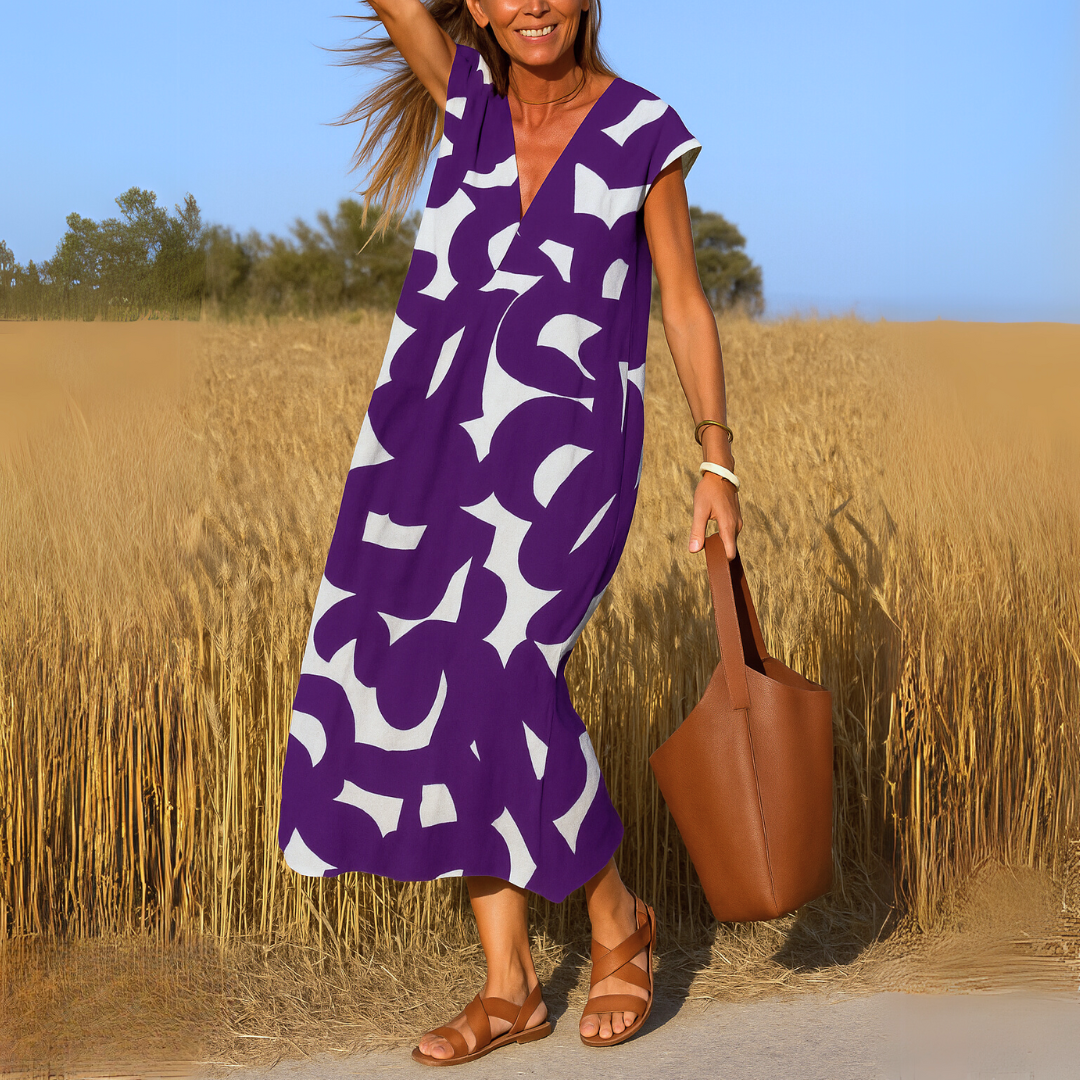 Flowing V-neck dress