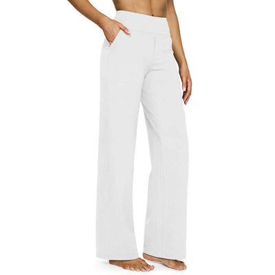 High-waist wide leg casual pants