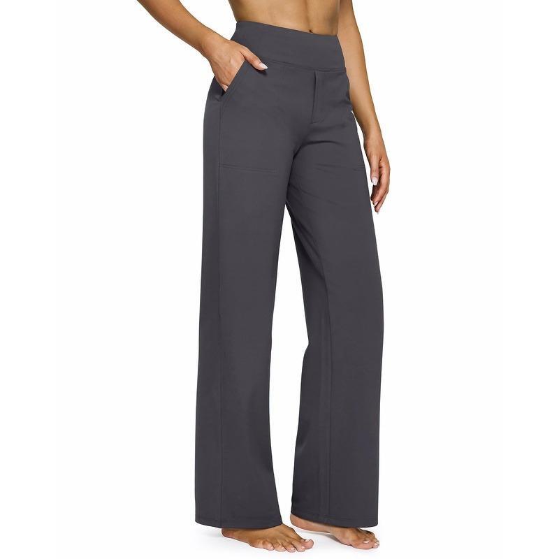High-waist wide leg casual pants