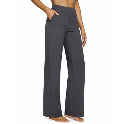 High-waist wide leg casual pants