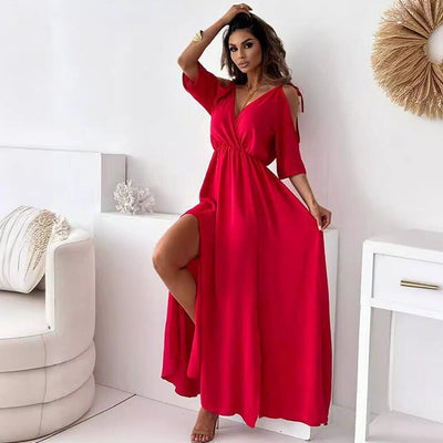 CurveAllure™ V-Neck Dress