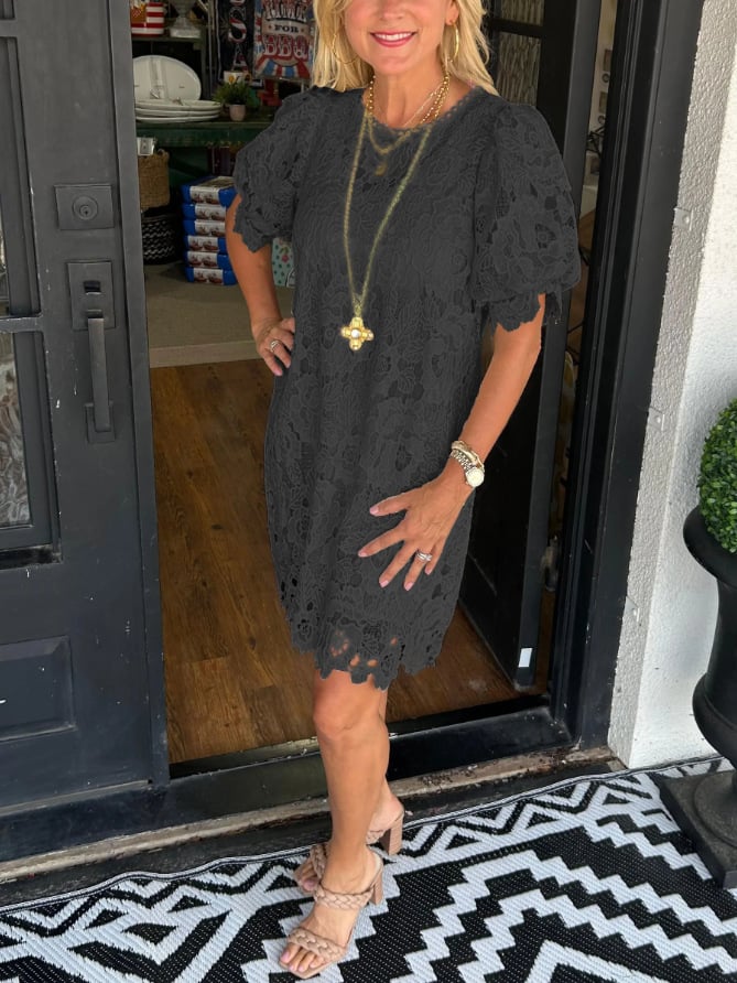 Signature - Lace Crochet Dress