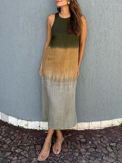 Kelsey | Elegant Sleeveless Gradient Midi Dress