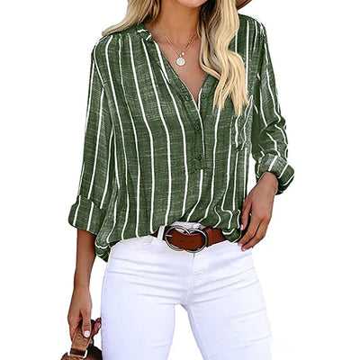 Striped Oversized Blouses