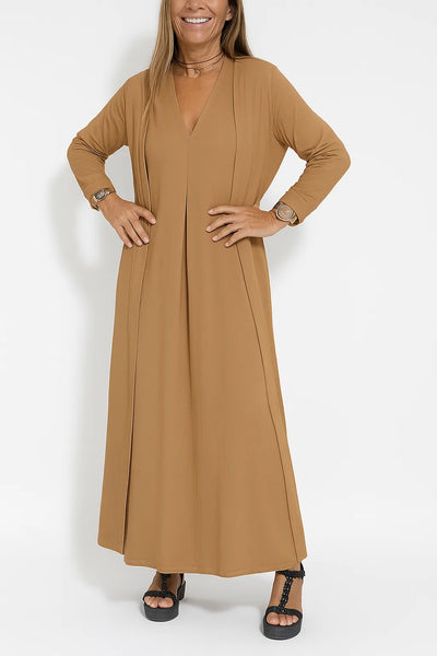 Lyvazza™ – Elegant Long Dress + Matching Cardigan