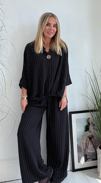 The Harper Striped Casual Suit