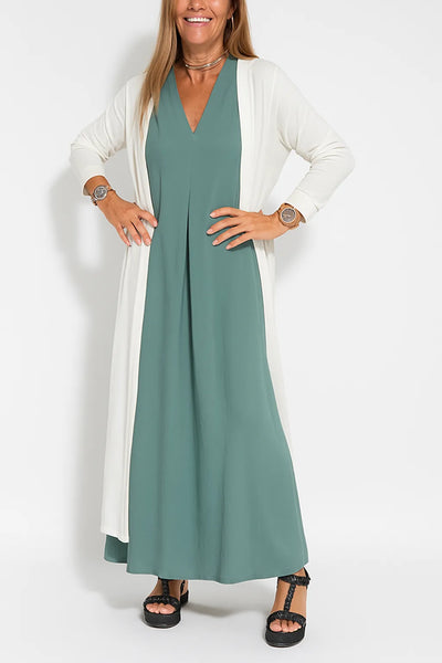 Lyvazza™ – Elegant Long Dress + Matching Cardigan