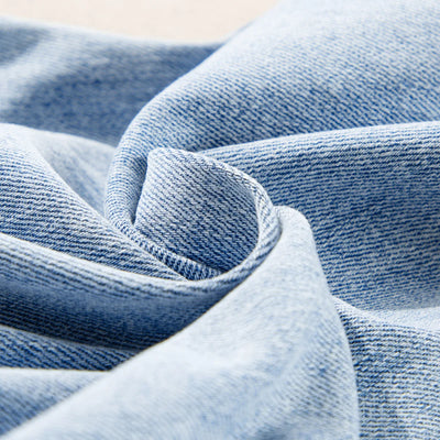 Light Wash Distressed Straight Jeans