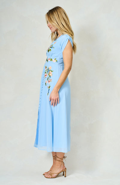 Elise™ | Floral Embroidered Midi Dress