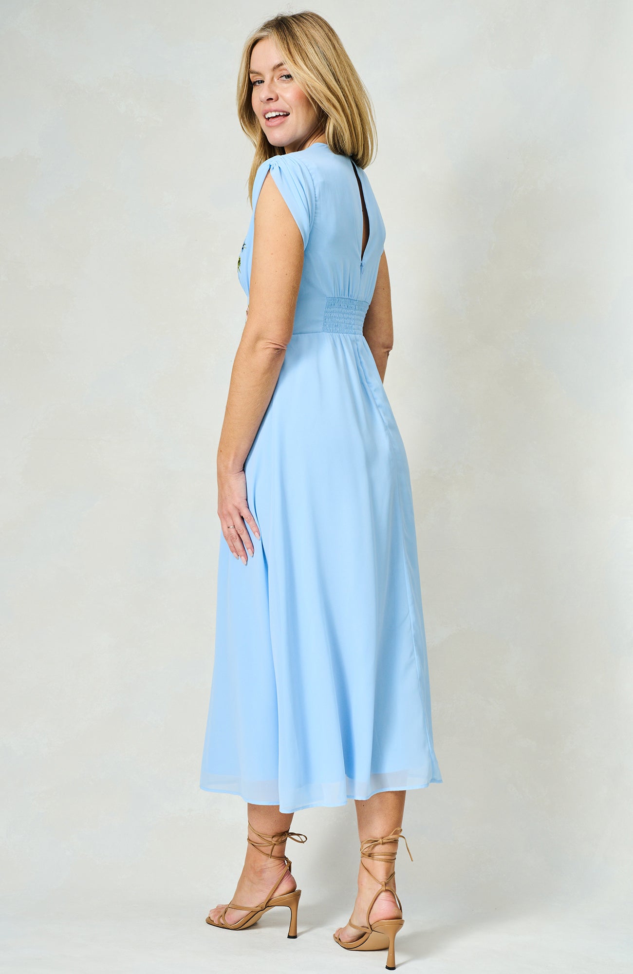 Elise™ | Floral Embroidered Midi Dress