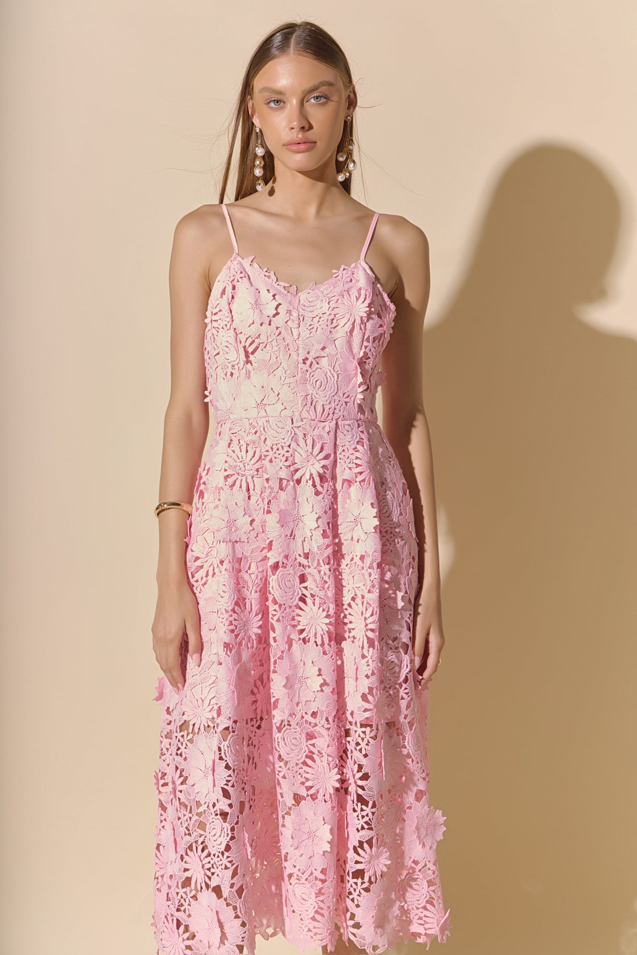 Aurélienne™ | 3D Appliqué Midi Dress