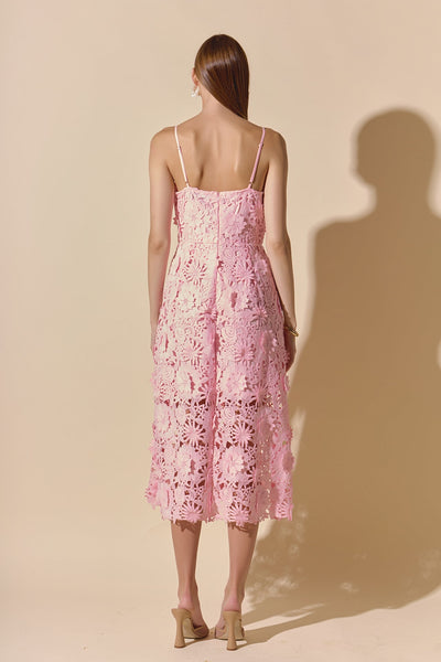 Aurélienne™ | 3D Appliqué Midi Dress