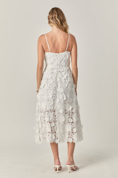 Aurélienne™ | 3D Appliqué Midi Dress