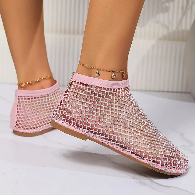 MIO™ | Crystal Rhinestone Flat Sandals