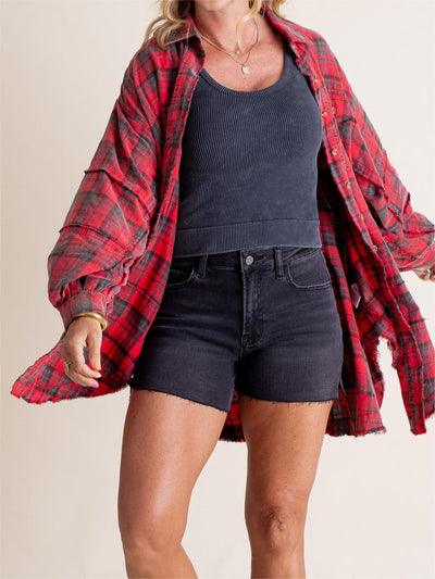 Emberlyn – Plaid Button-Down Shirt