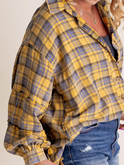 Emberlyn – Plaid Button-Down Shirt