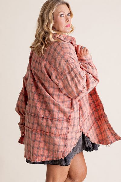Emberlyn – Plaid Button-Down Shirt