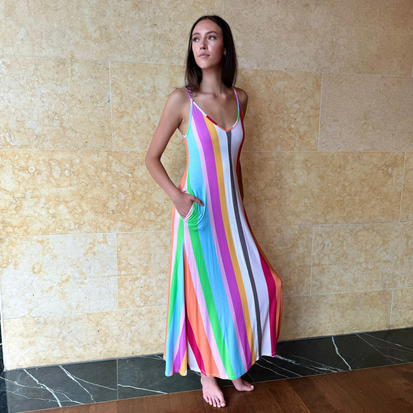 GoddessFlow™ Striped Maxi