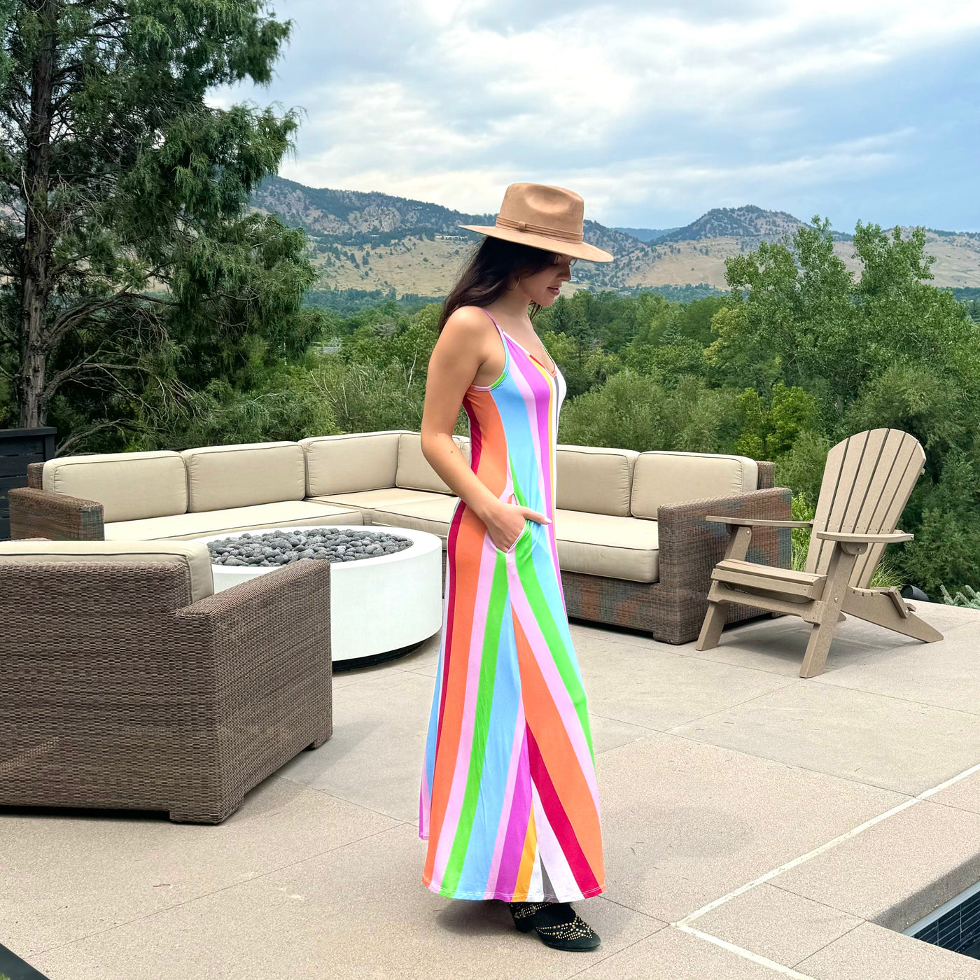 GoddessFlow™ Striped Maxi