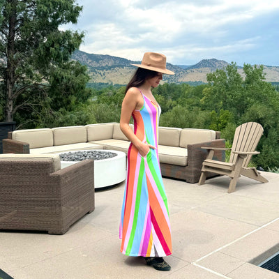 GoddessFlow™ Striped Maxi